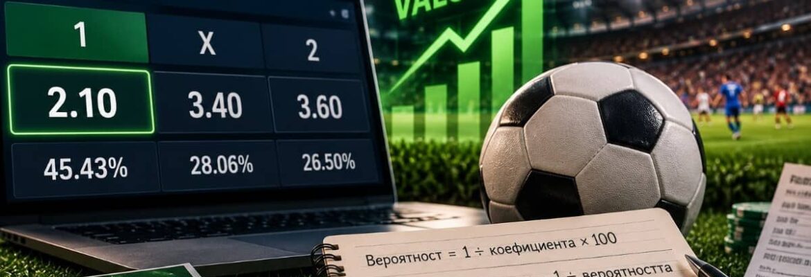 Стойностни залози във футбола: как да разпознаем изгоден коефициент